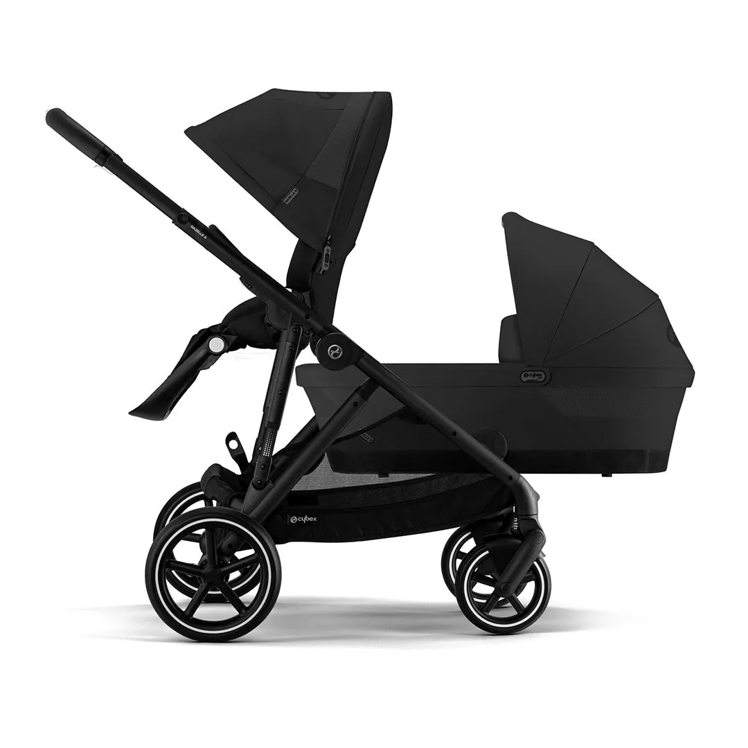 Cybex Gazelle S Bundle with Aton B2 Car Seat & Base - Moon Black/Black Frame - Delivery Early March