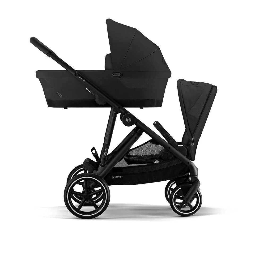 Cybex Gazelle S Bundle with Aton B2 Car Seat & Base - Moon Black/Black Frame - Delivery Early March