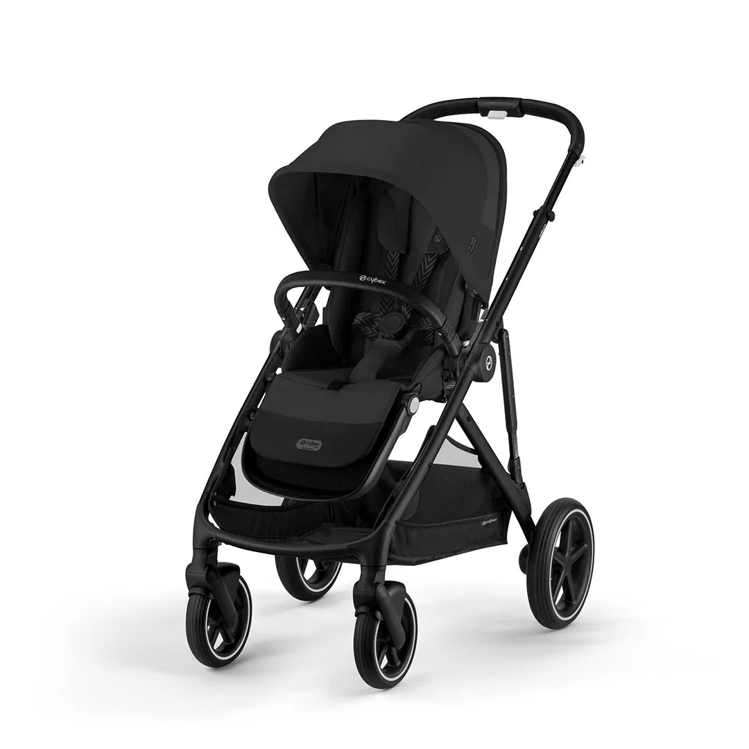 Cybex Gazelle S Bundle with Aton B2 Car Seat & Base - Moon Black/Black Frame - Delivery Early March
