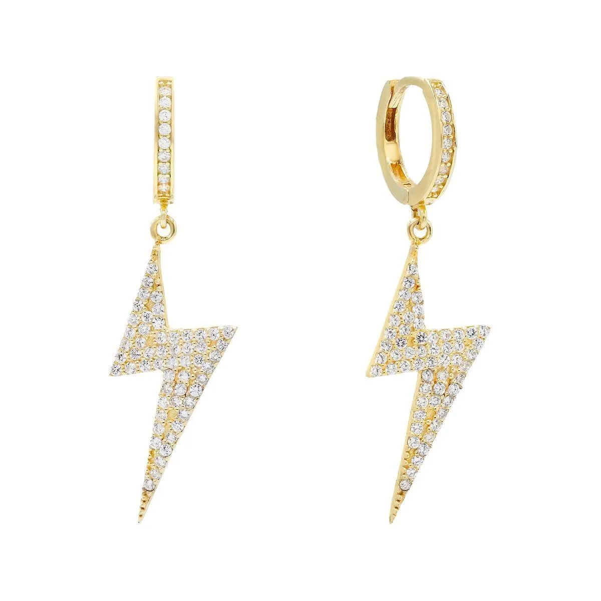 CZ Bolt Huggie Earring