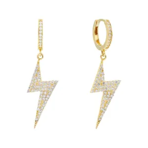 CZ Bolt Huggie Earring