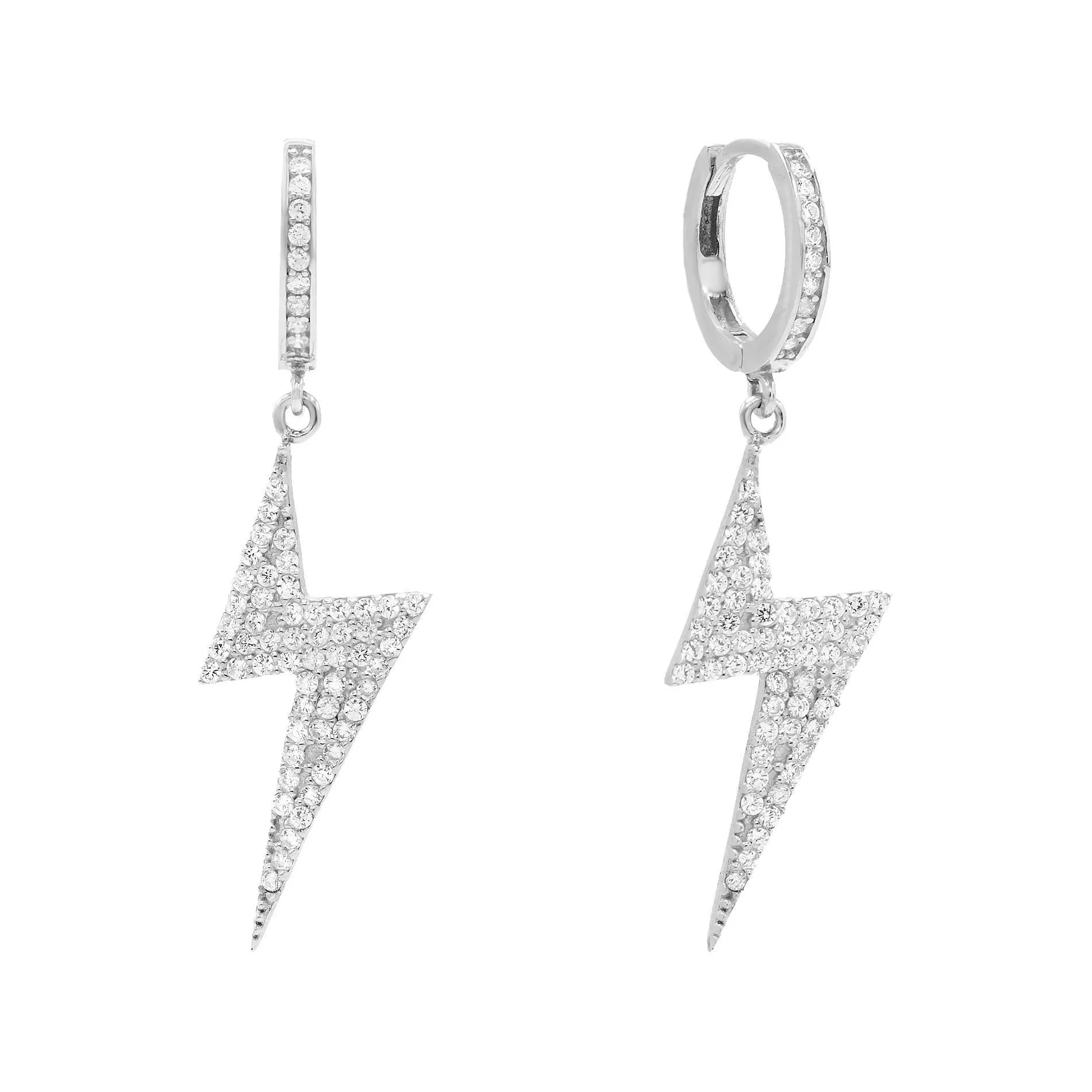 CZ Bolt Huggie Earring