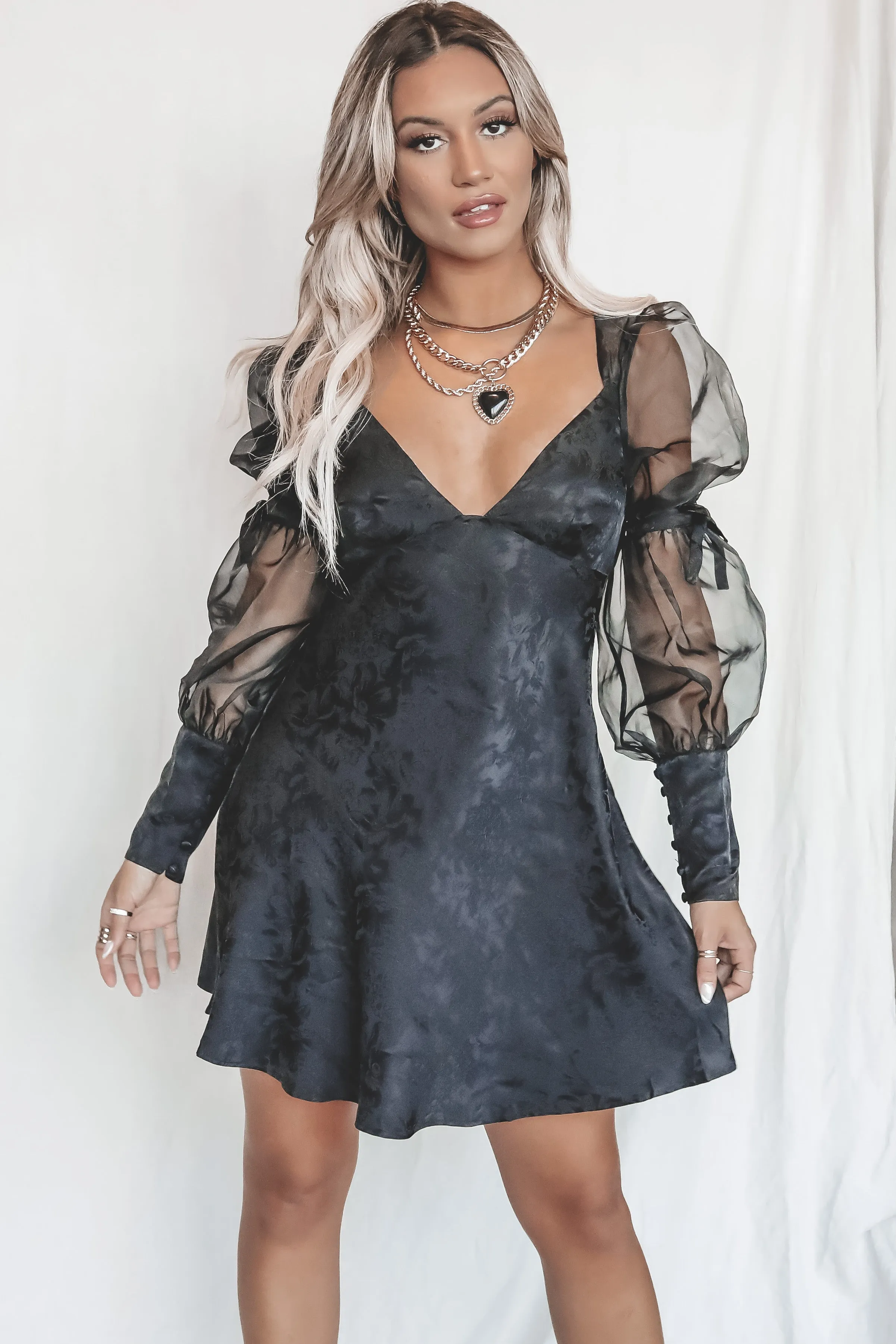 DEAL FOR LOVE & LEMONS Gabrielle Puff Sleeve Mini Dress