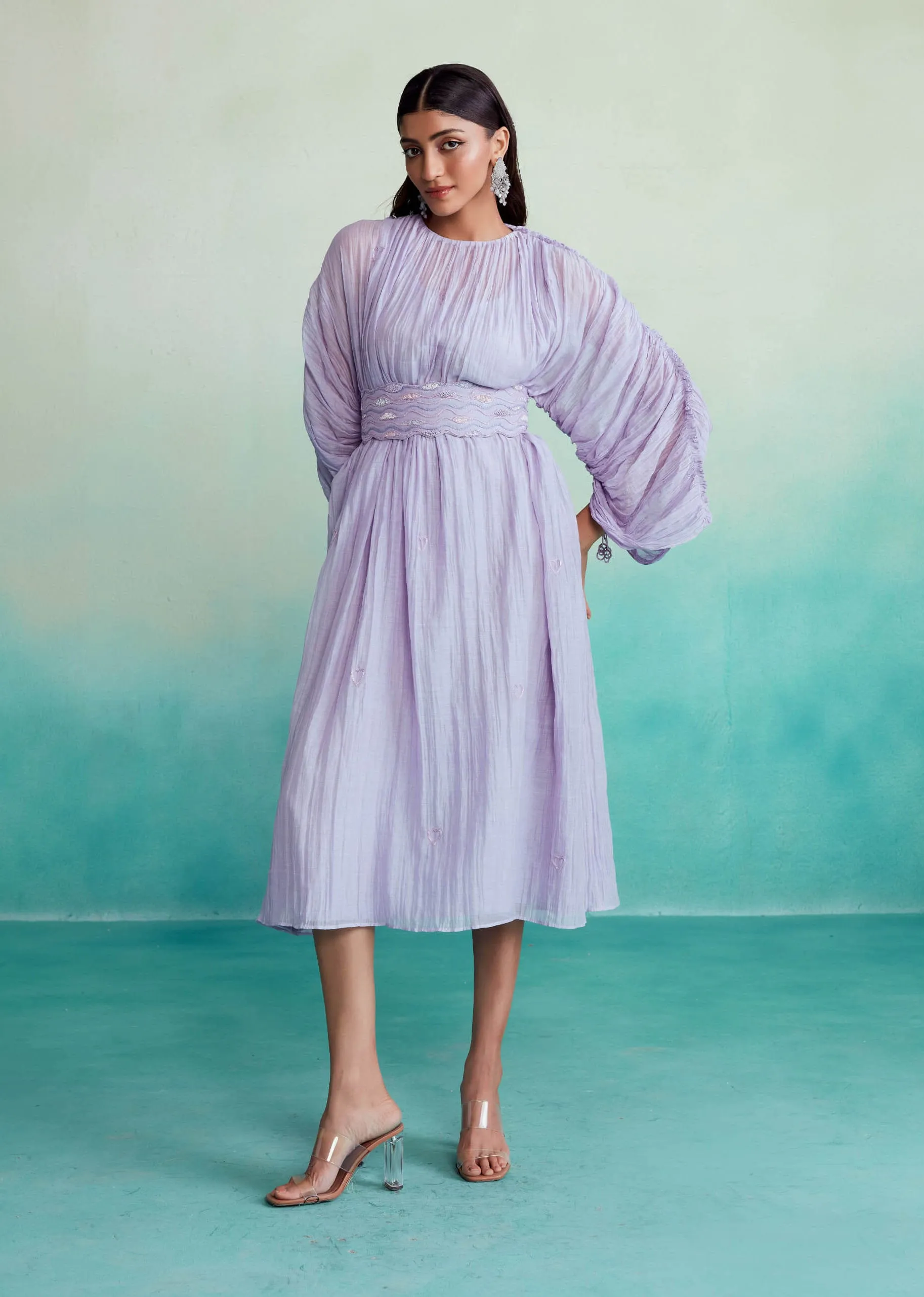 Digital lavender amethyst dress