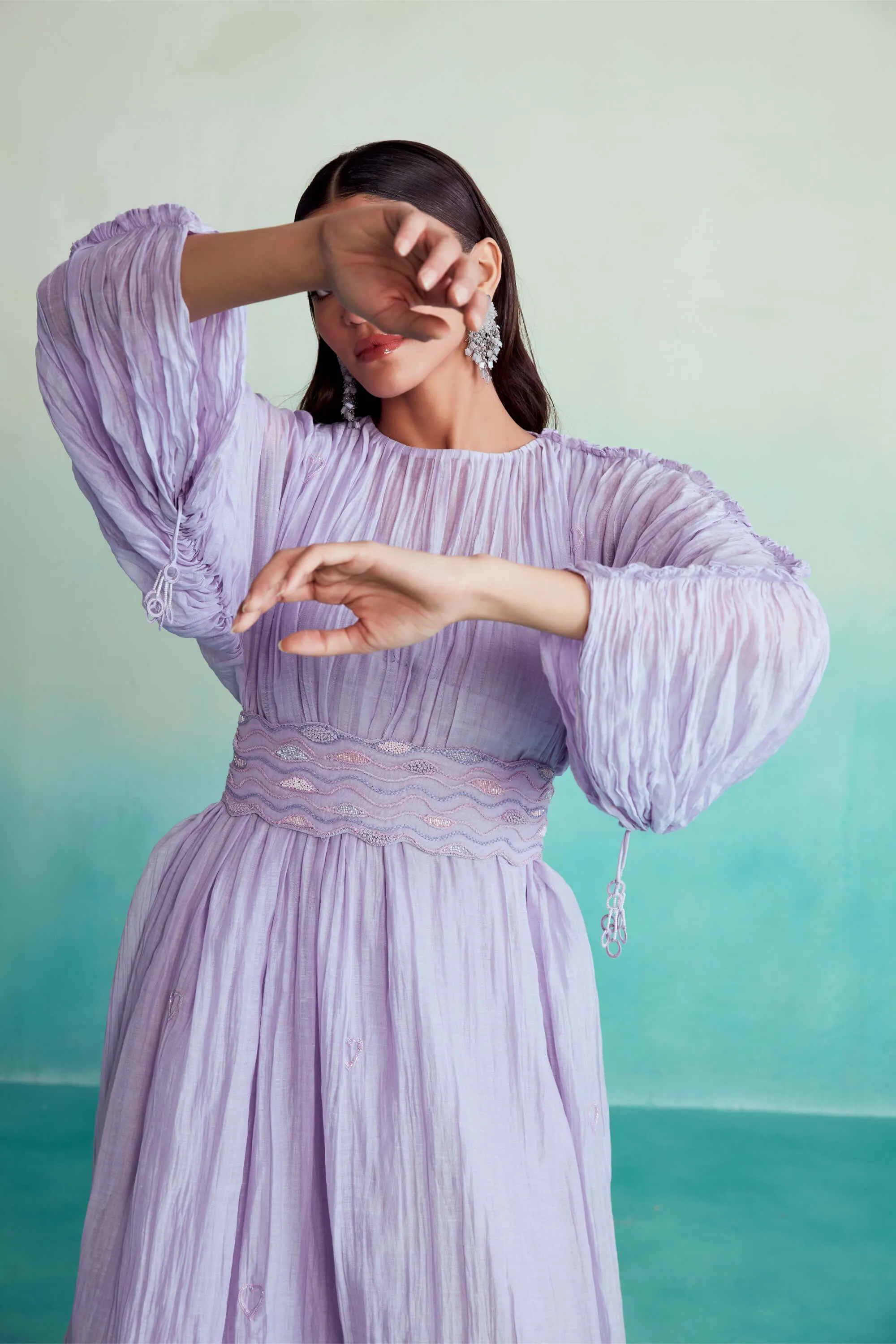Digital lavender amethyst dress