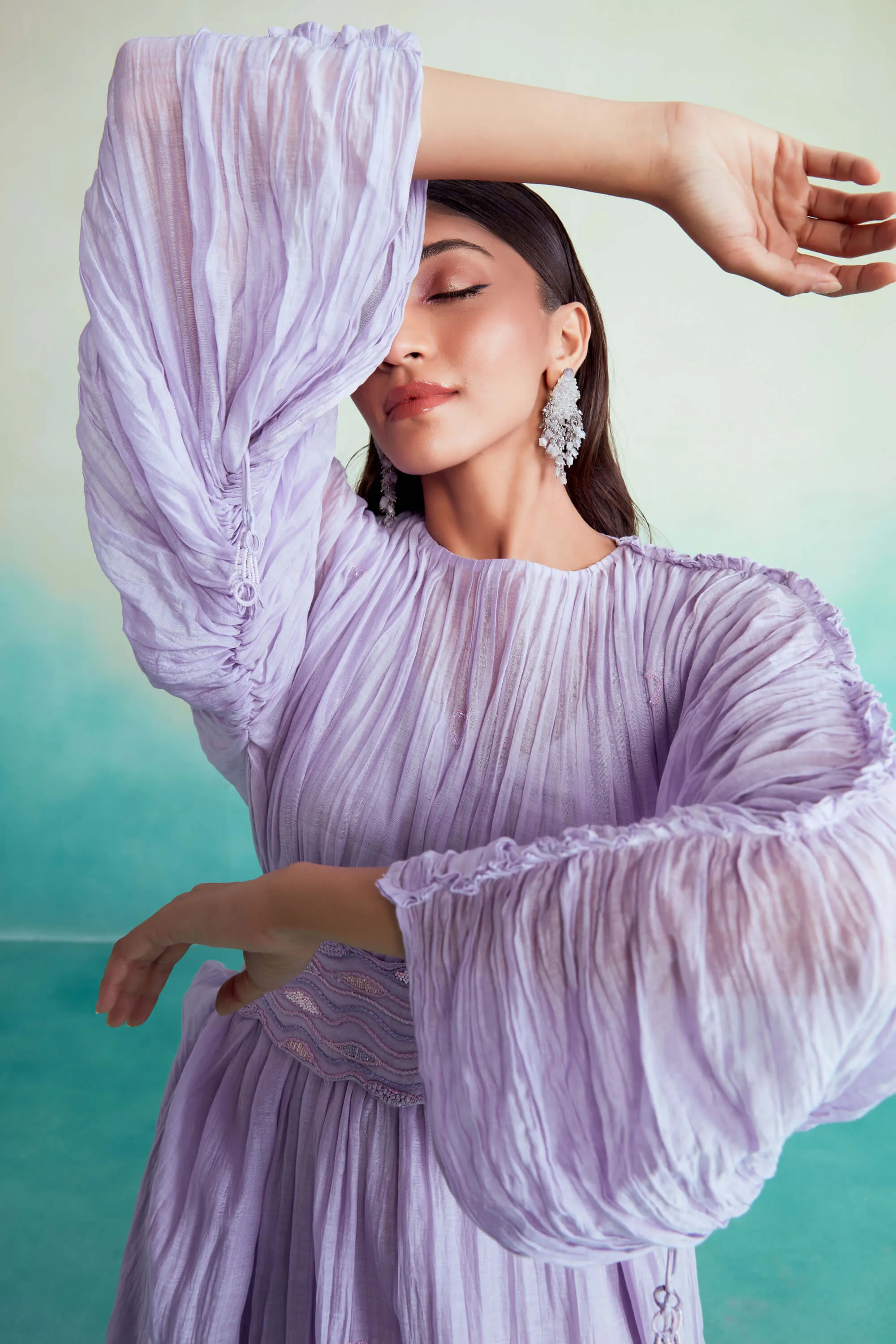 Digital lavender amethyst dress
