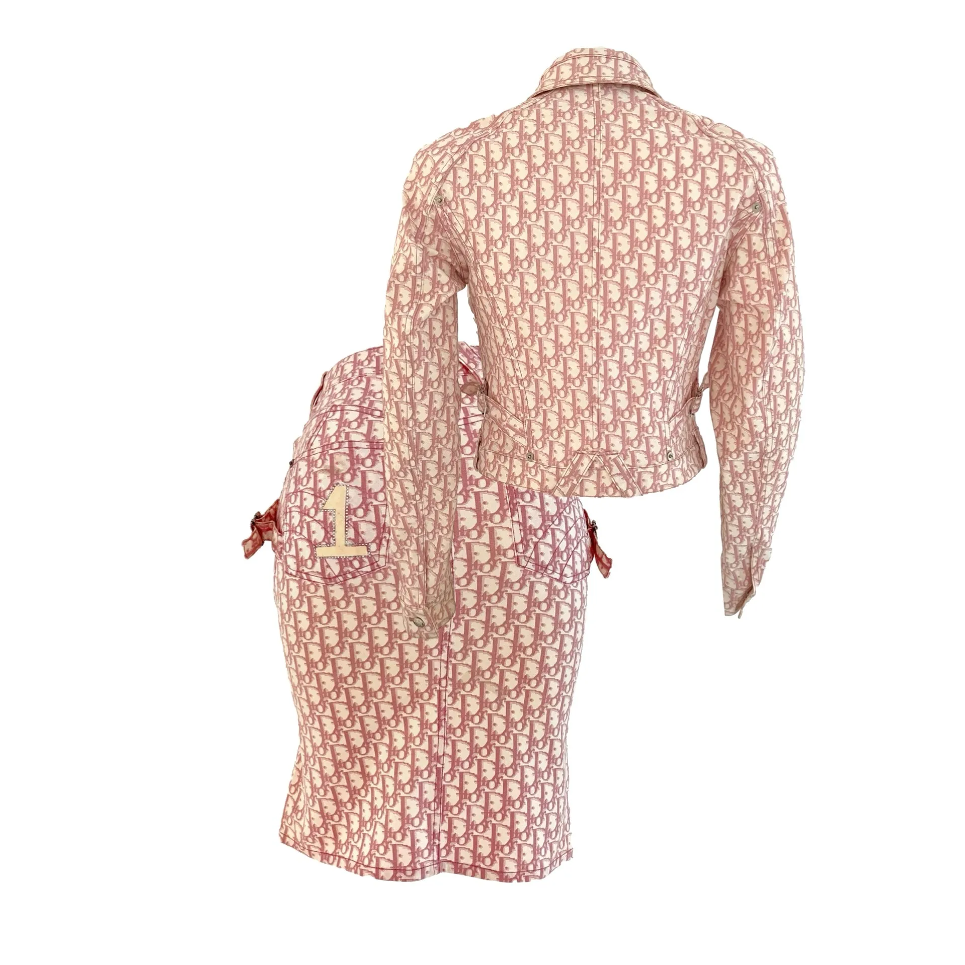 Dior Pink Monogram Rhinestone Set