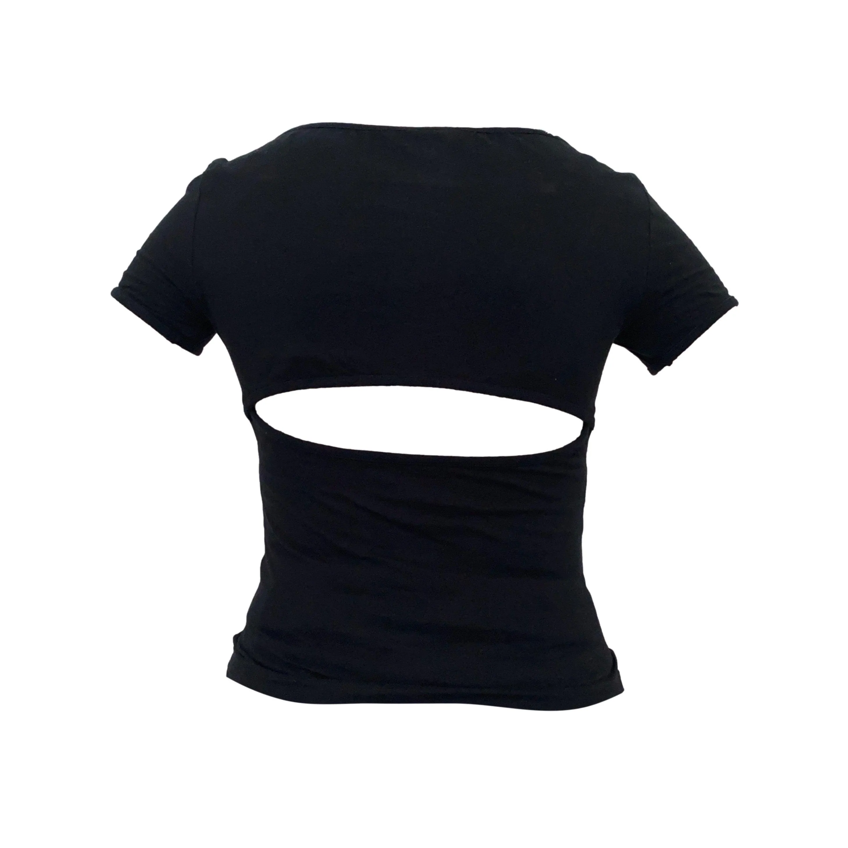 Dolce & Gabbana Black Cut Out Graphic T-Shirt