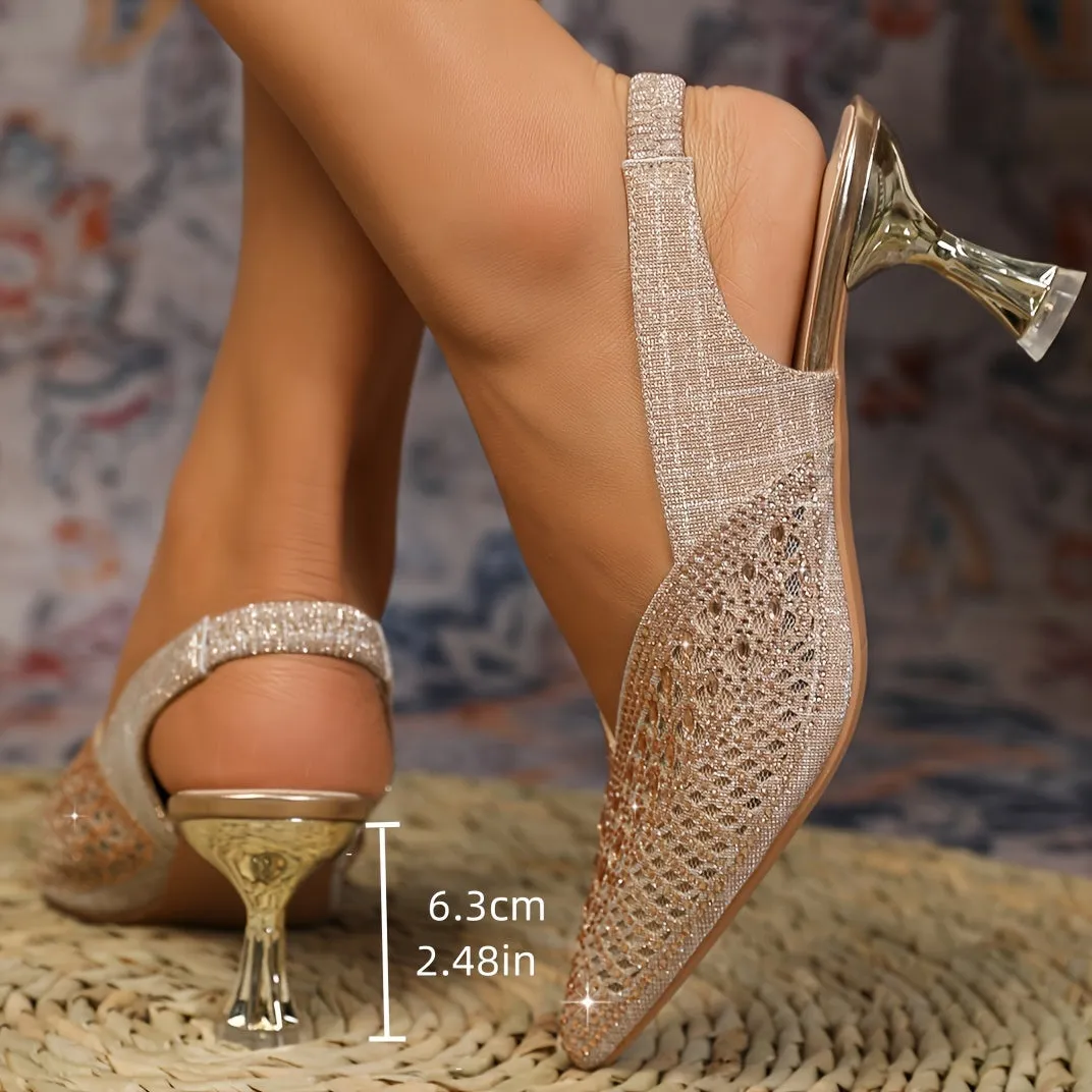Elegant High Heels Sandals Glitter Shoes, FS