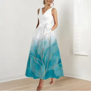 Emma Maxi Dress: Shiny Waves