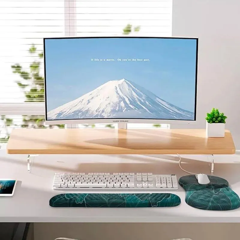 Ergonomic Memory Foam Mouse Pad with Wrist Rest - Pain Relief Support