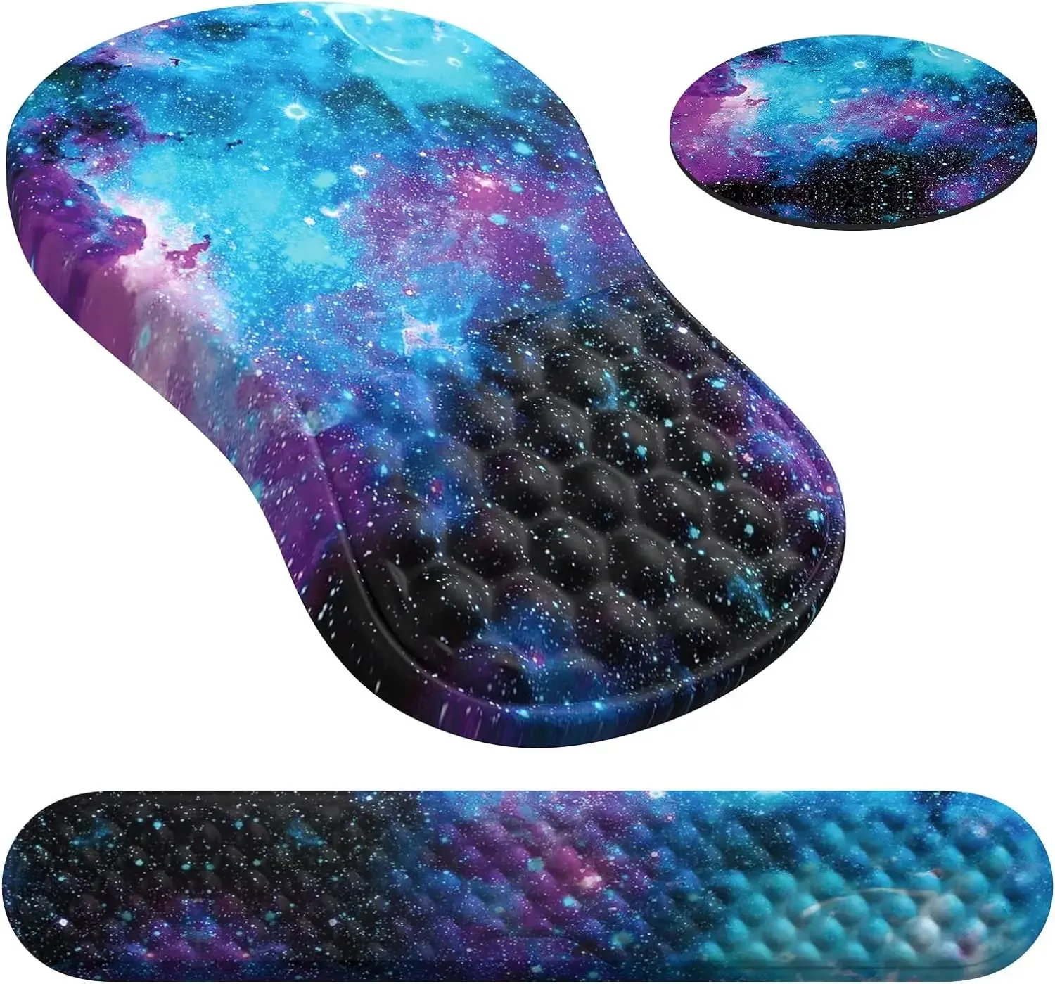 Ergonomic Memory Foam Mouse Pad with Wrist Rest - Pain Relief Support