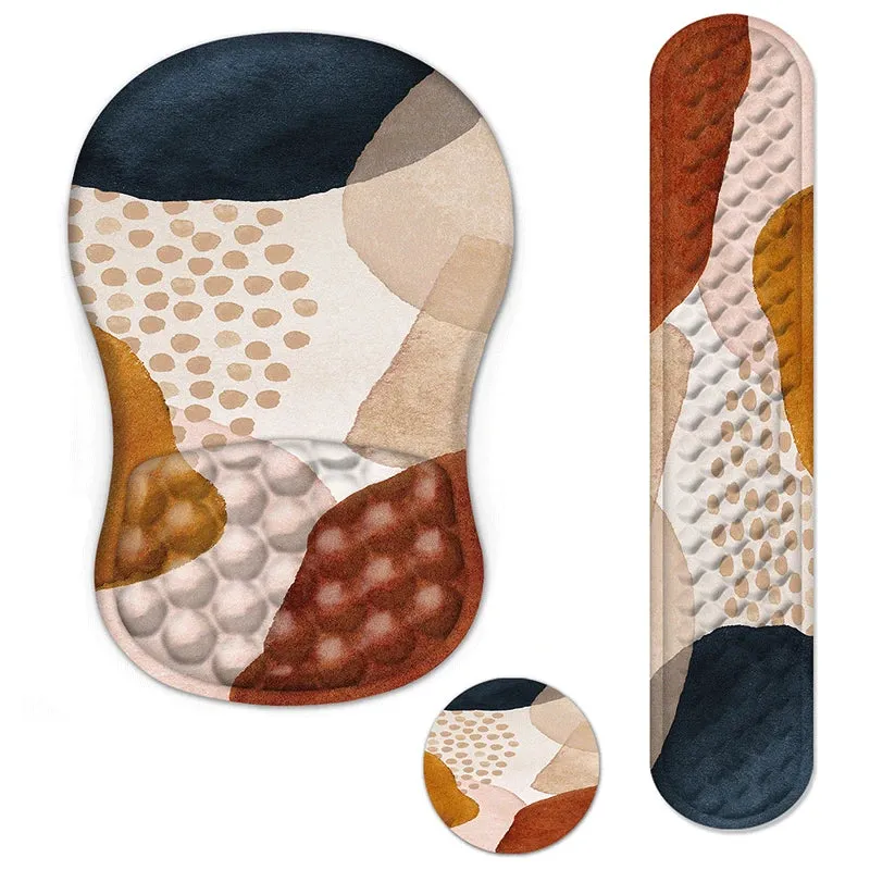 Ergonomic Memory Foam Mouse Pad with Wrist Rest - Pain Relief Support