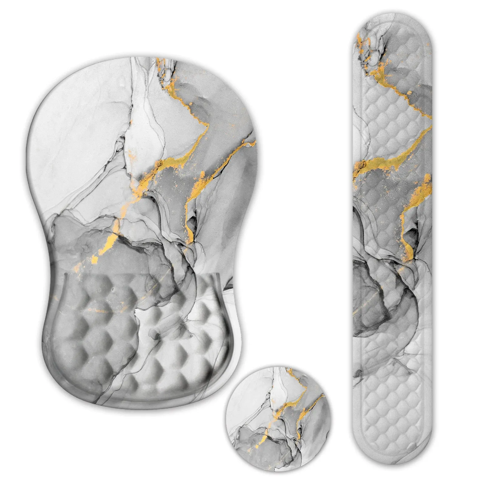 Ergonomic Memory Foam Mouse Pad with Wrist Rest - Pain Relief Support