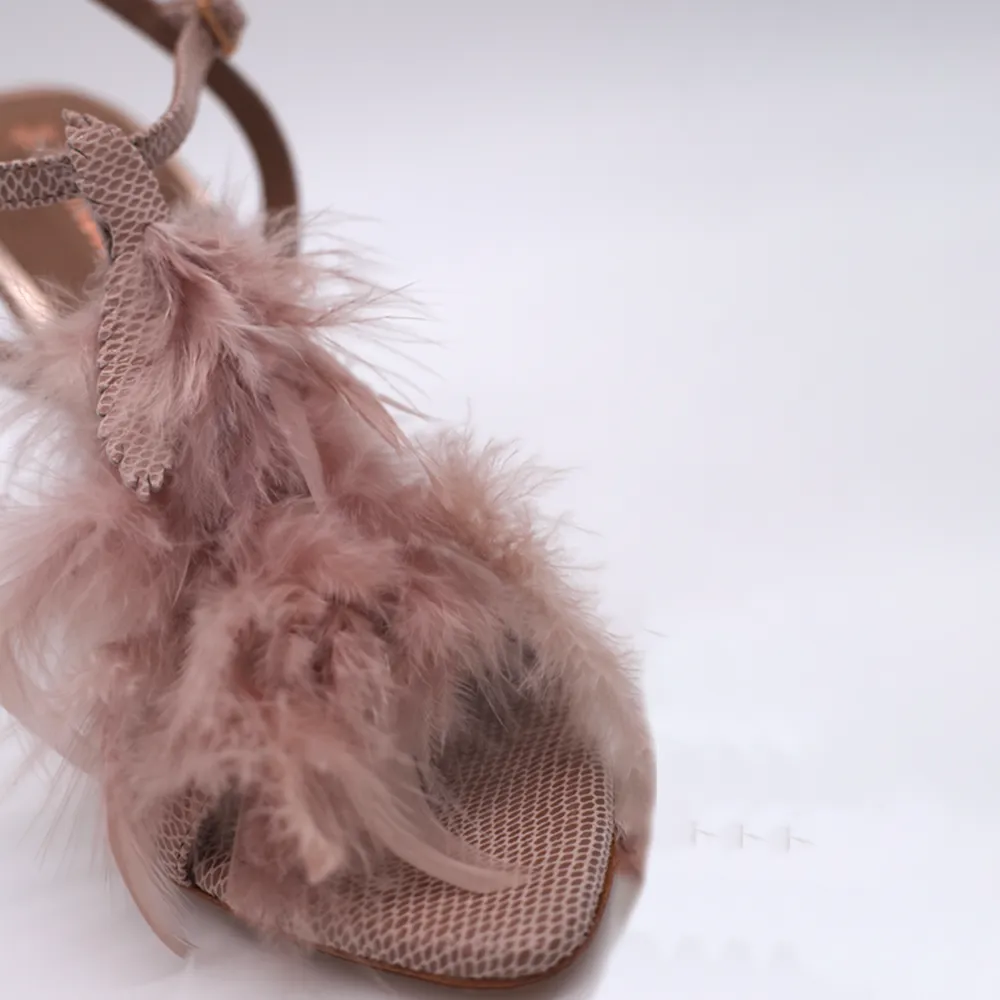 Feather Dream Nude Sandal