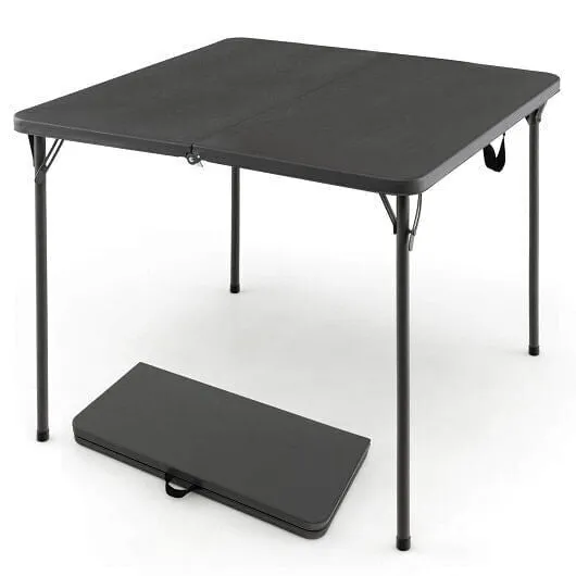 Folding Camping Table with All-Weather HDPE Tabletop and Rustproof Steel Frame-G