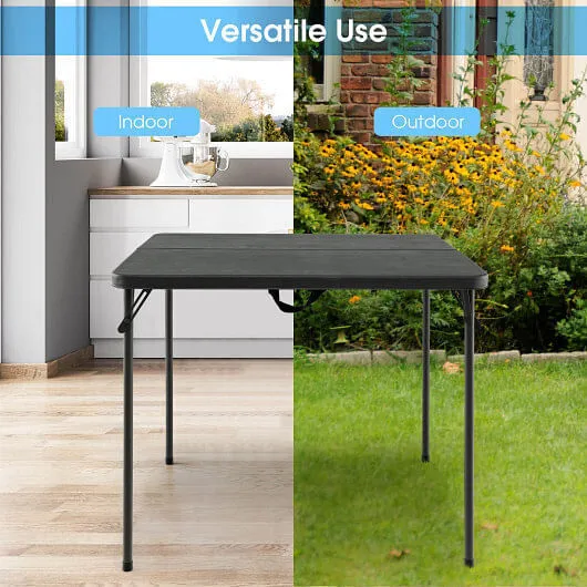 Folding Camping Table with All-Weather HDPE Tabletop and Rustproof Steel Frame-G