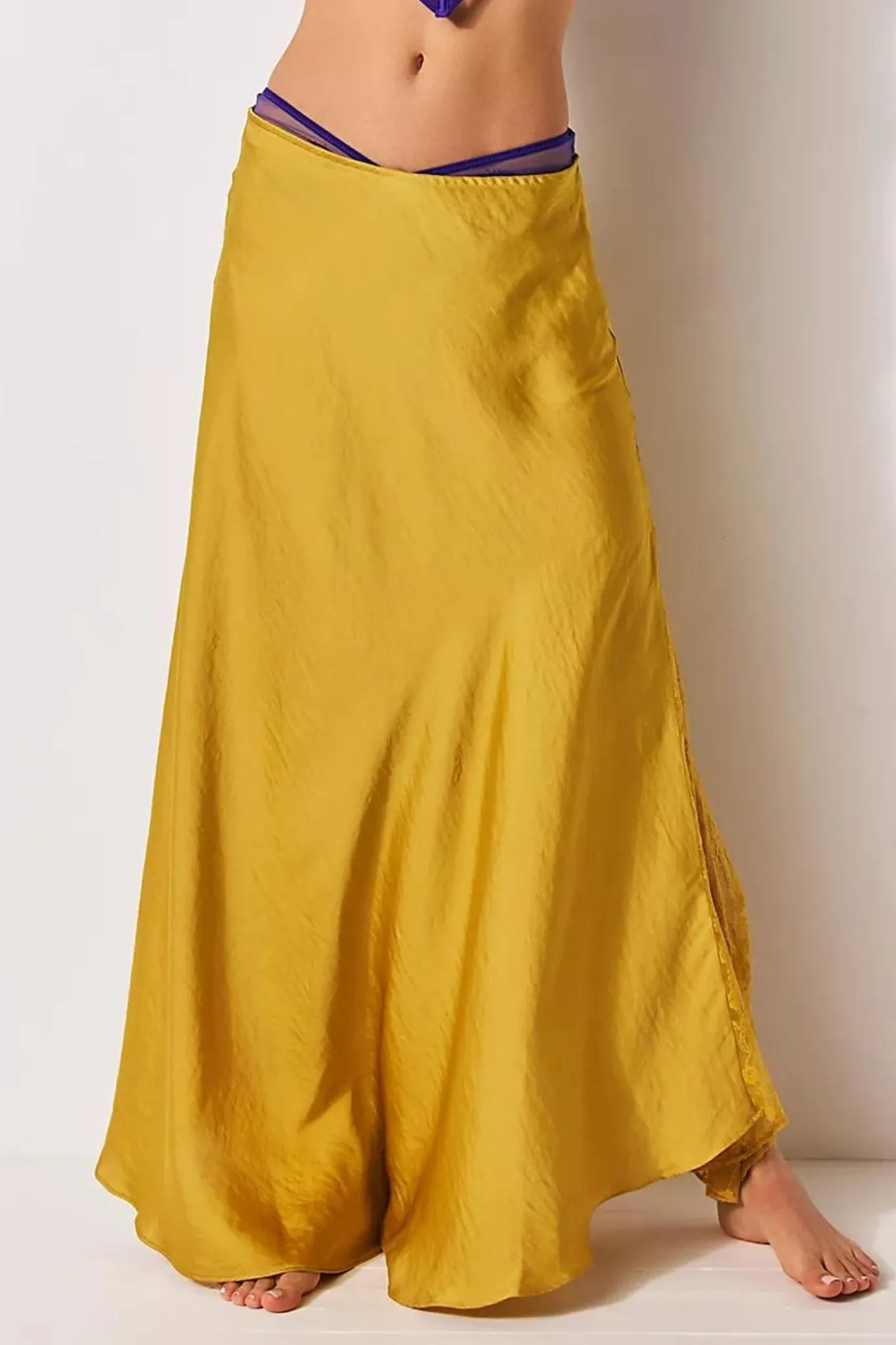 Free People: Make You Mine 1/2 Slip in Bitter Oil