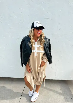 French Terry Varsity Lounge Dress