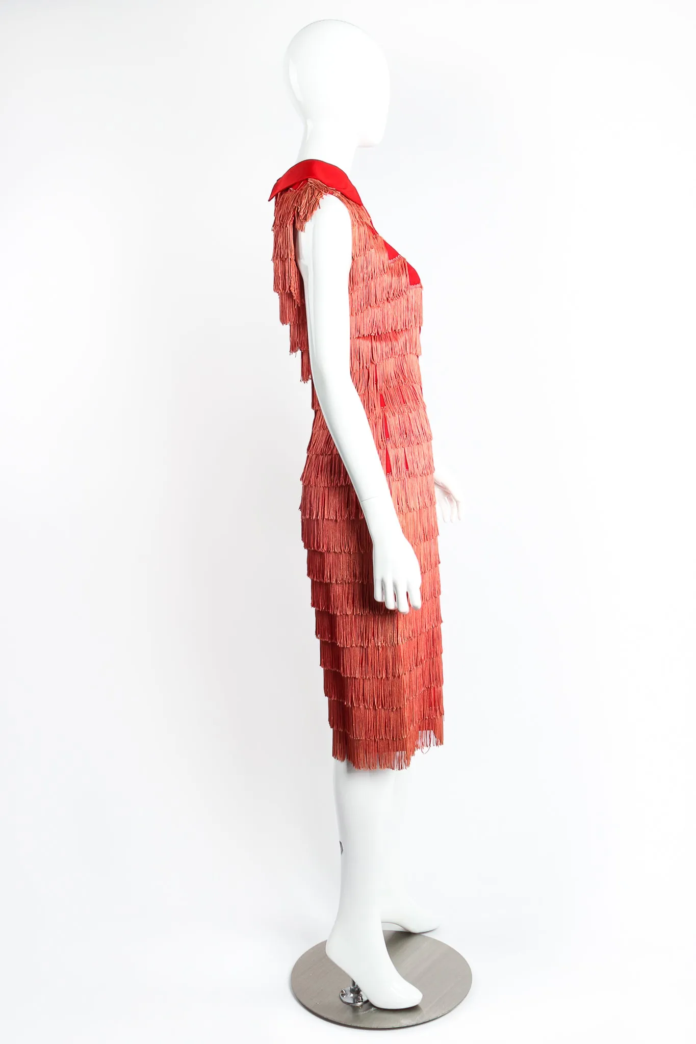 Fringed Sleeveless Shirt Dress
