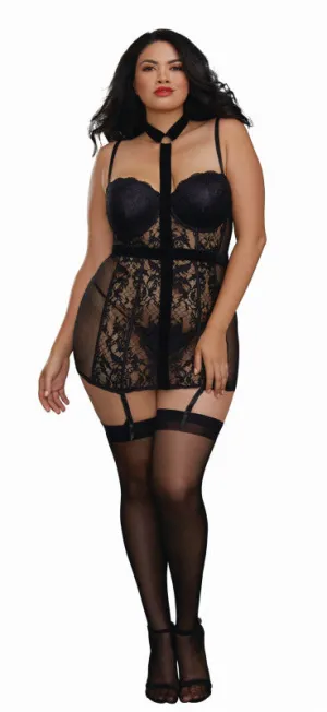 Garter Slip - 3x - Black