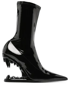 GCDS Morso 120mm vinyl ankle boots