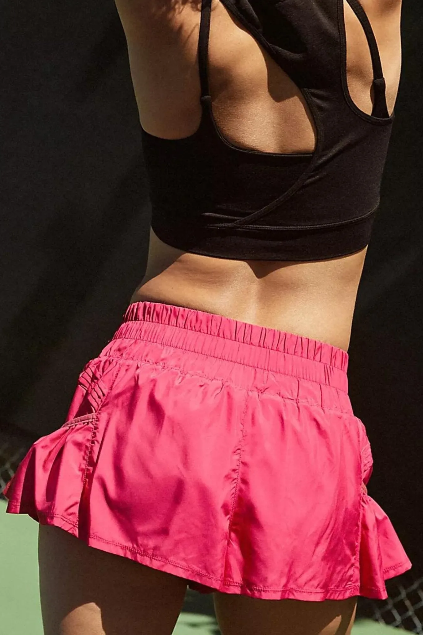 Get your flirt on Short in Amaranth