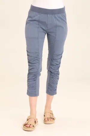 Geyser Pull-On Poplin/Jersey Ruched Crop