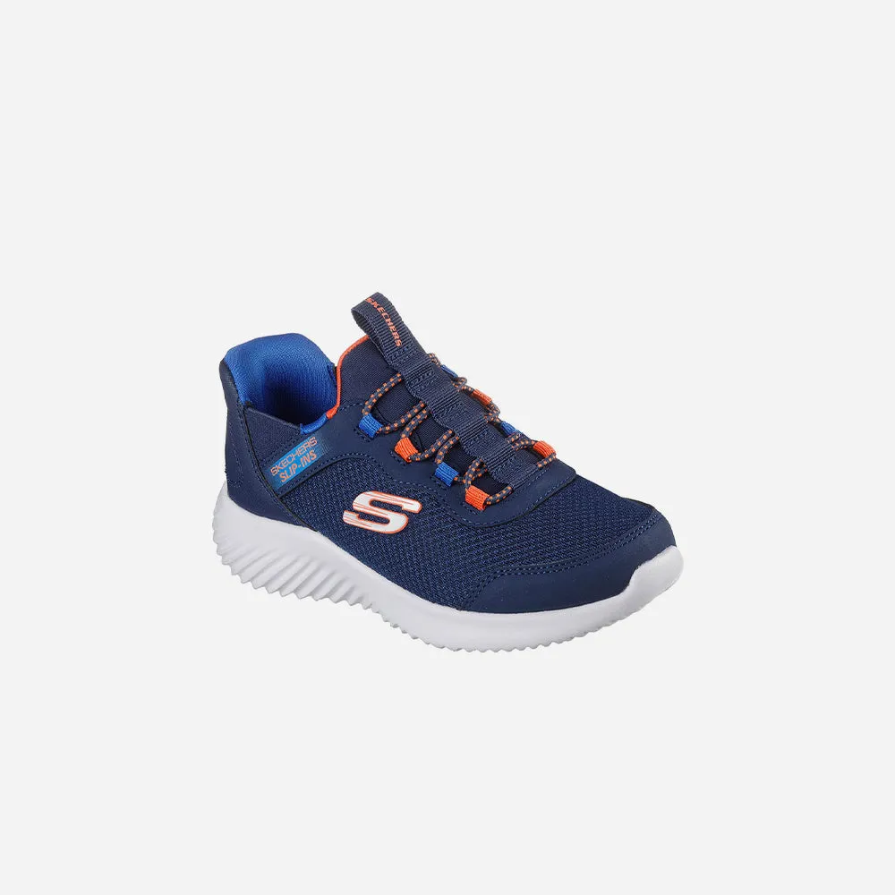 Giày Sneaker Bé Trai Skechers Bounder - Xanh Navy