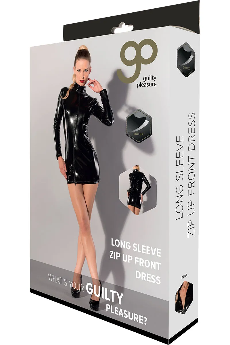 Guilty Pleasure Black Long Sleeve Datex Dress