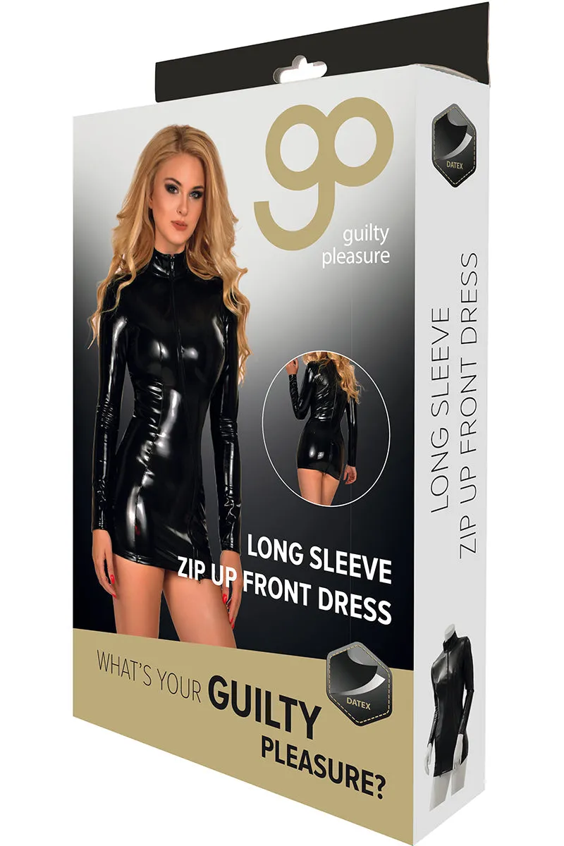 Guilty Pleasure Black Long Sleeve Datex Dress