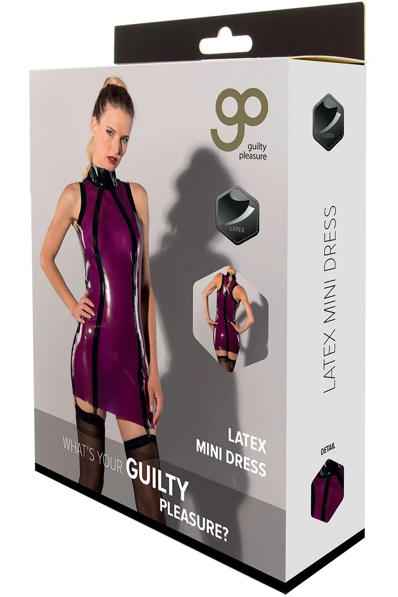 Guilty Pleasure Purple Latex Mini Dress
