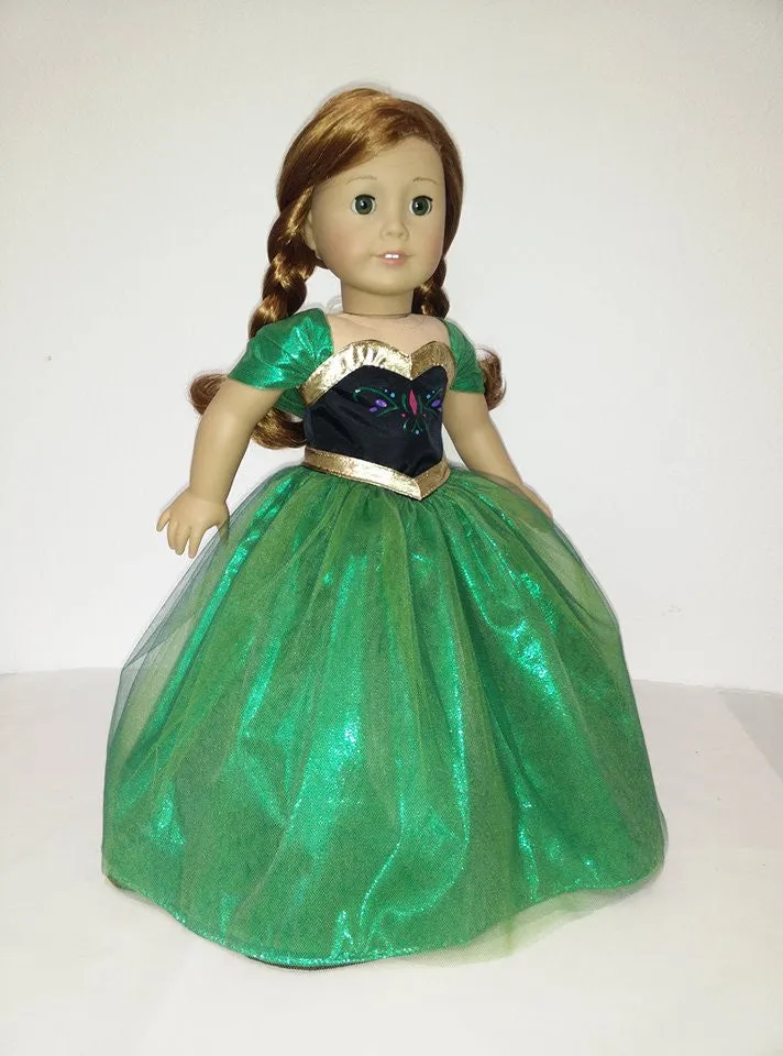 Handmade Princess Princess Anna (Frozen) dress for American Girl Doll