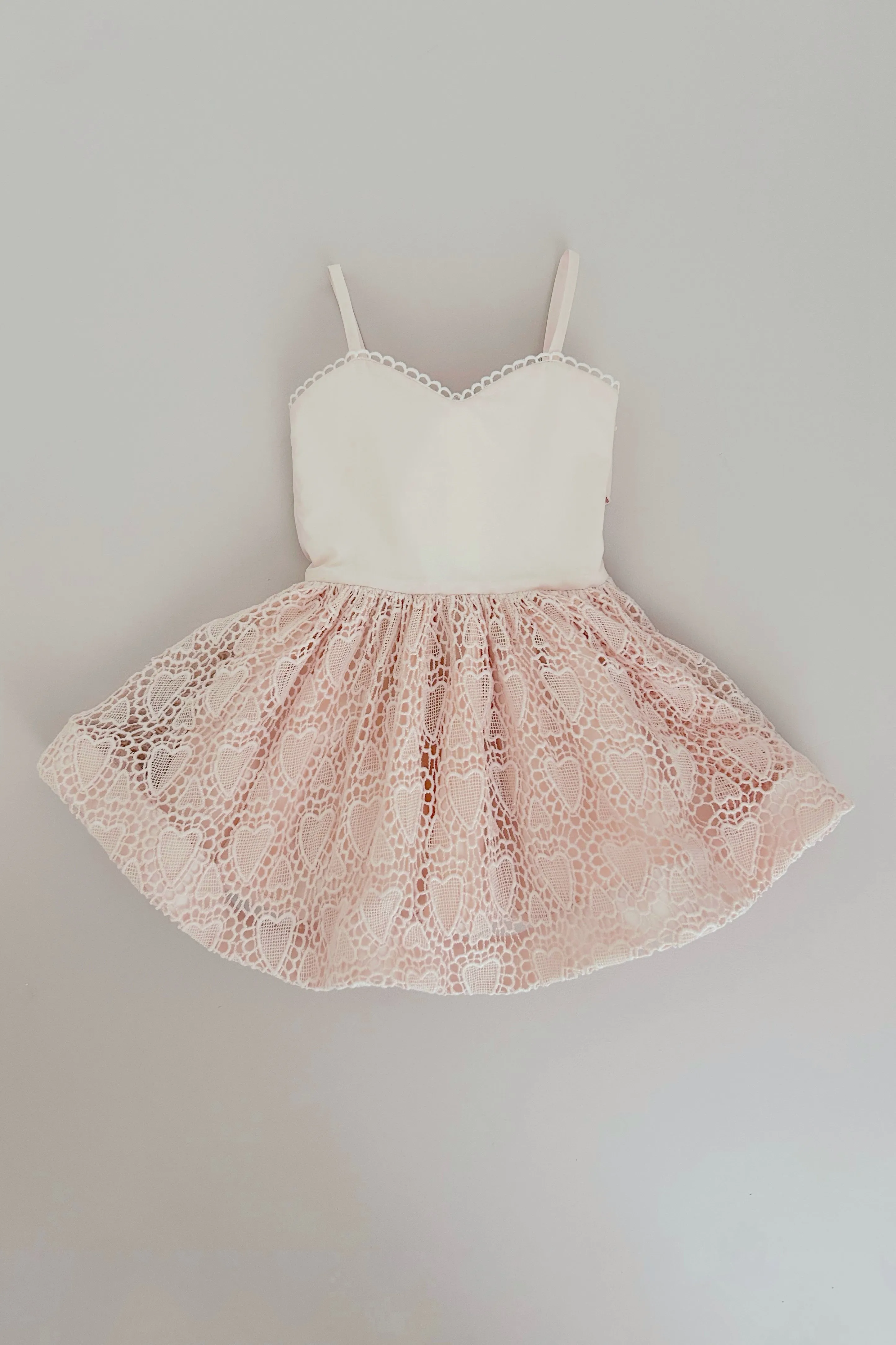 How Sweet It Is Dress - Ballet Pink Hearts Lace