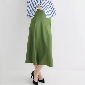 J. Crew Gwyneth Slip Skirt Green S