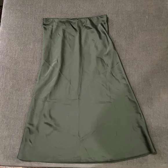 J. Crew Gwyneth Slip Skirt Green S