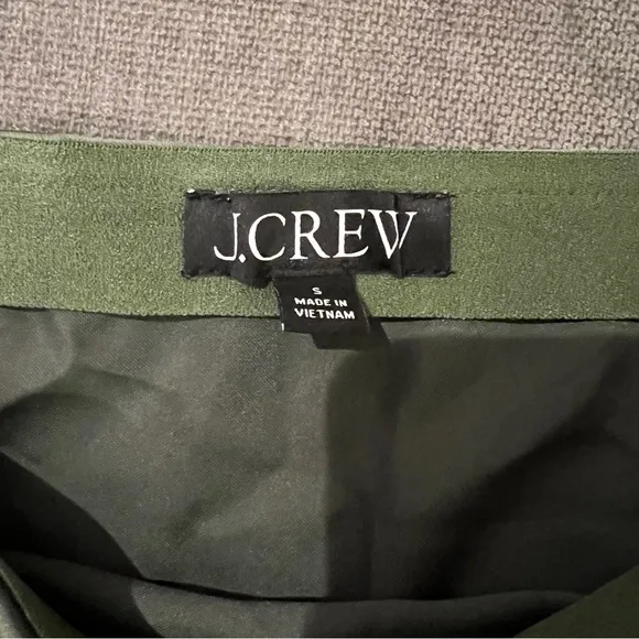 J. Crew Gwyneth Slip Skirt Green S