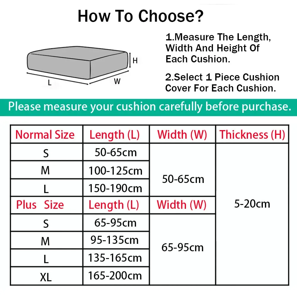 Jacquard Elastic Sofa Seat Cover Stylish Living Room Protection
