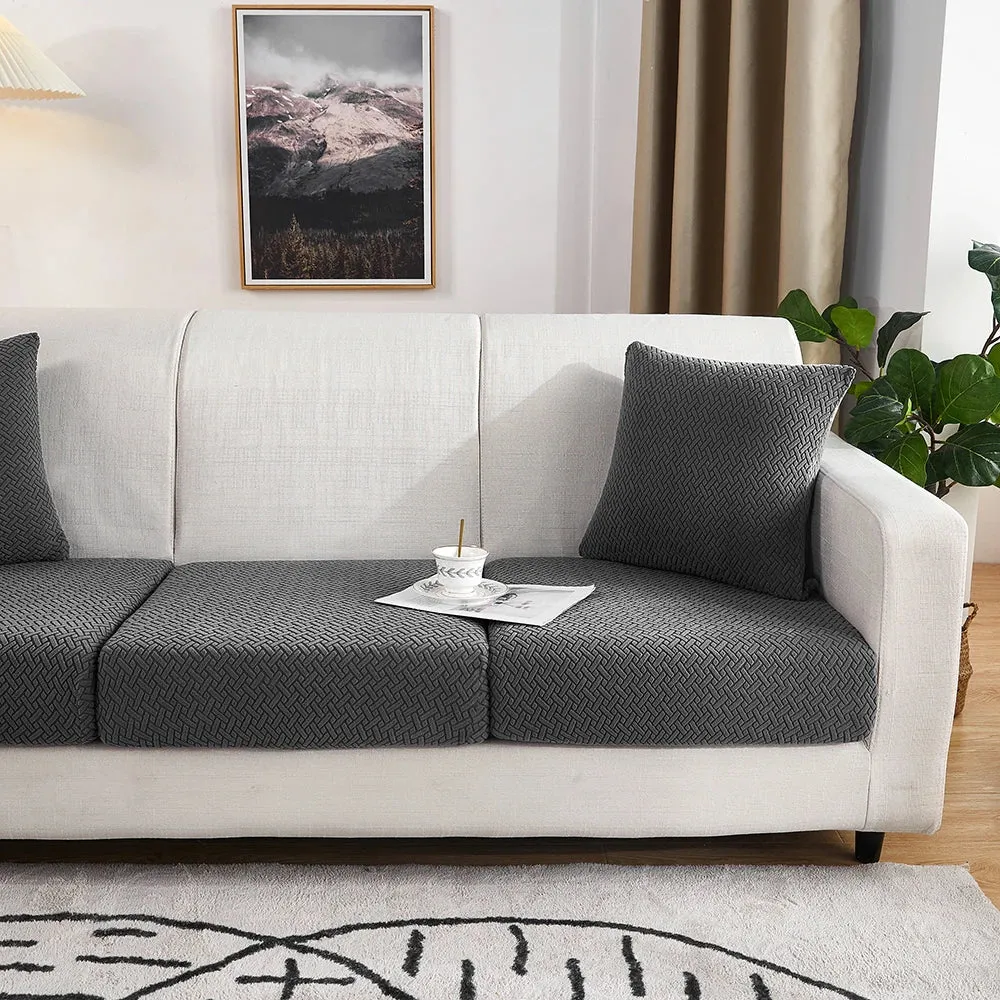 Jacquard Elastic Sofa Seat Cover Stylish Living Room Protection