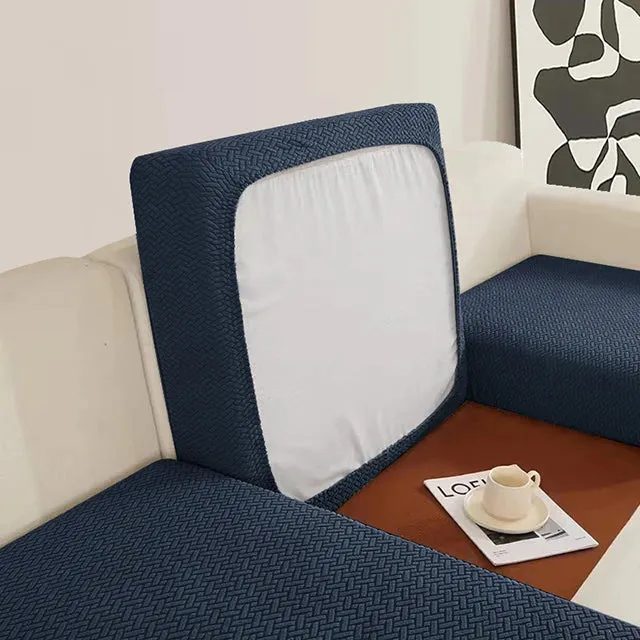 Jacquard Elastic Sofa Seat Cover Stylish Living Room Protection