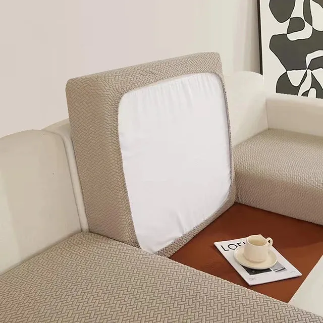 Jacquard Elastic Sofa Seat Cover Stylish Living Room Protection