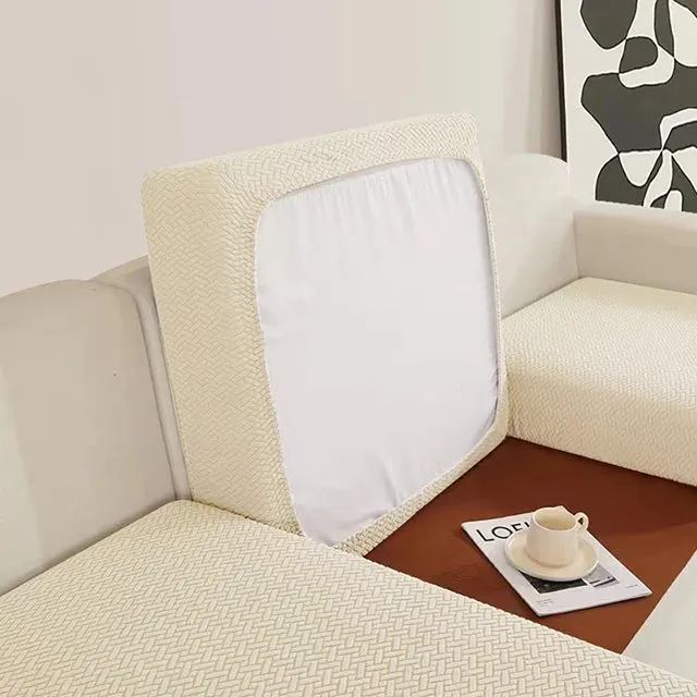 Jacquard Elastic Sofa Seat Cover Stylish Living Room Protection