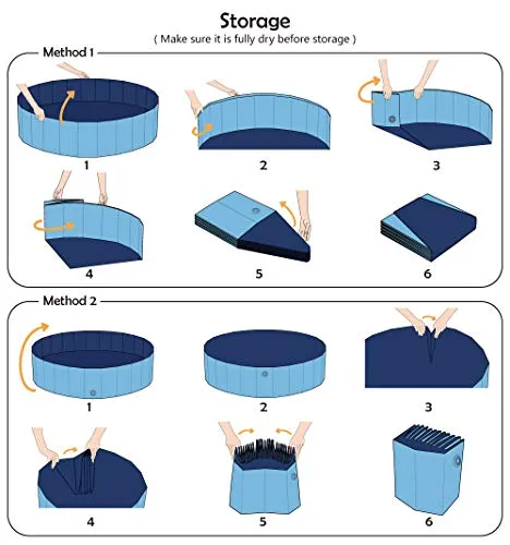 Jasonwell Foldable Dog Pet Bath Pool Collapsible Dog Pet Pool Bathing Tub Kiddie Pool for Dogs Cats and Kids (48inch.D x 11.8inch.H, Blue)