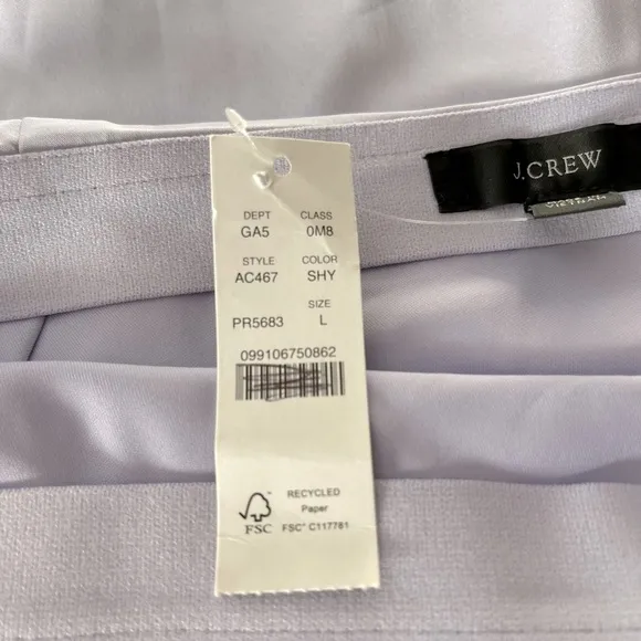 J.Crew Gwyneth slip skirt in Pastel Purple elegant luxury trending
