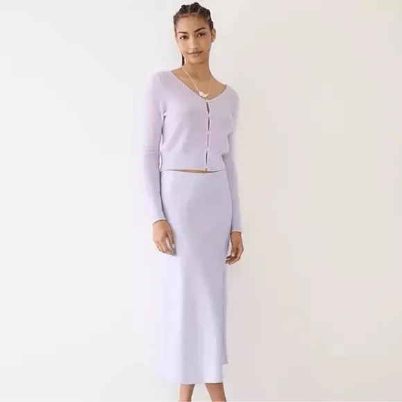 J.Crew Gwyneth slip skirt in Pastel Purple elegant luxury trending