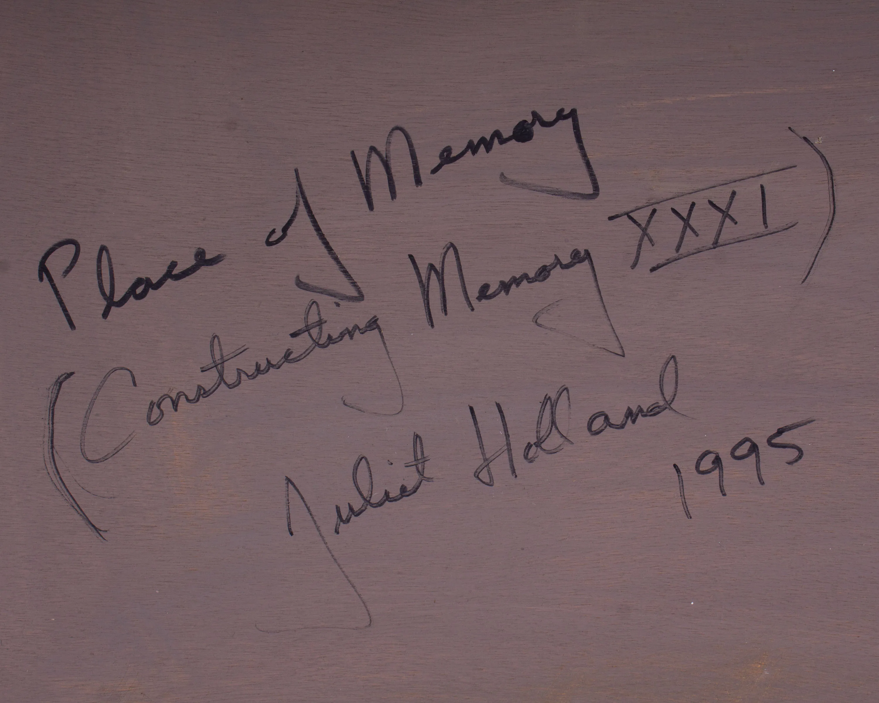 Juliet Holland Signed 1995 “Place of Memory, Constructing Memory XXXI” Mixed Media Assemblage