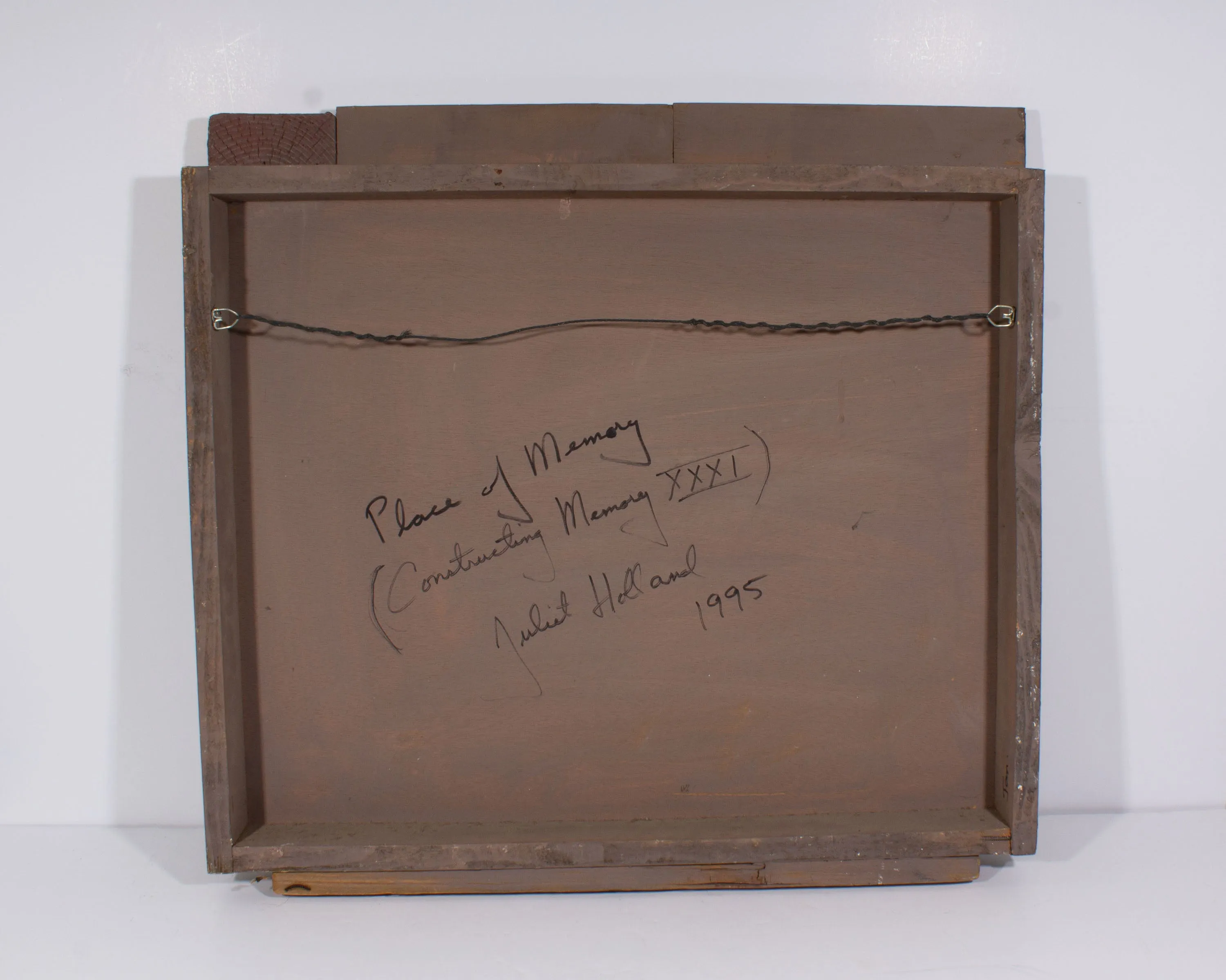 Juliet Holland Signed 1995 “Place of Memory, Constructing Memory XXXI” Mixed Media Assemblage