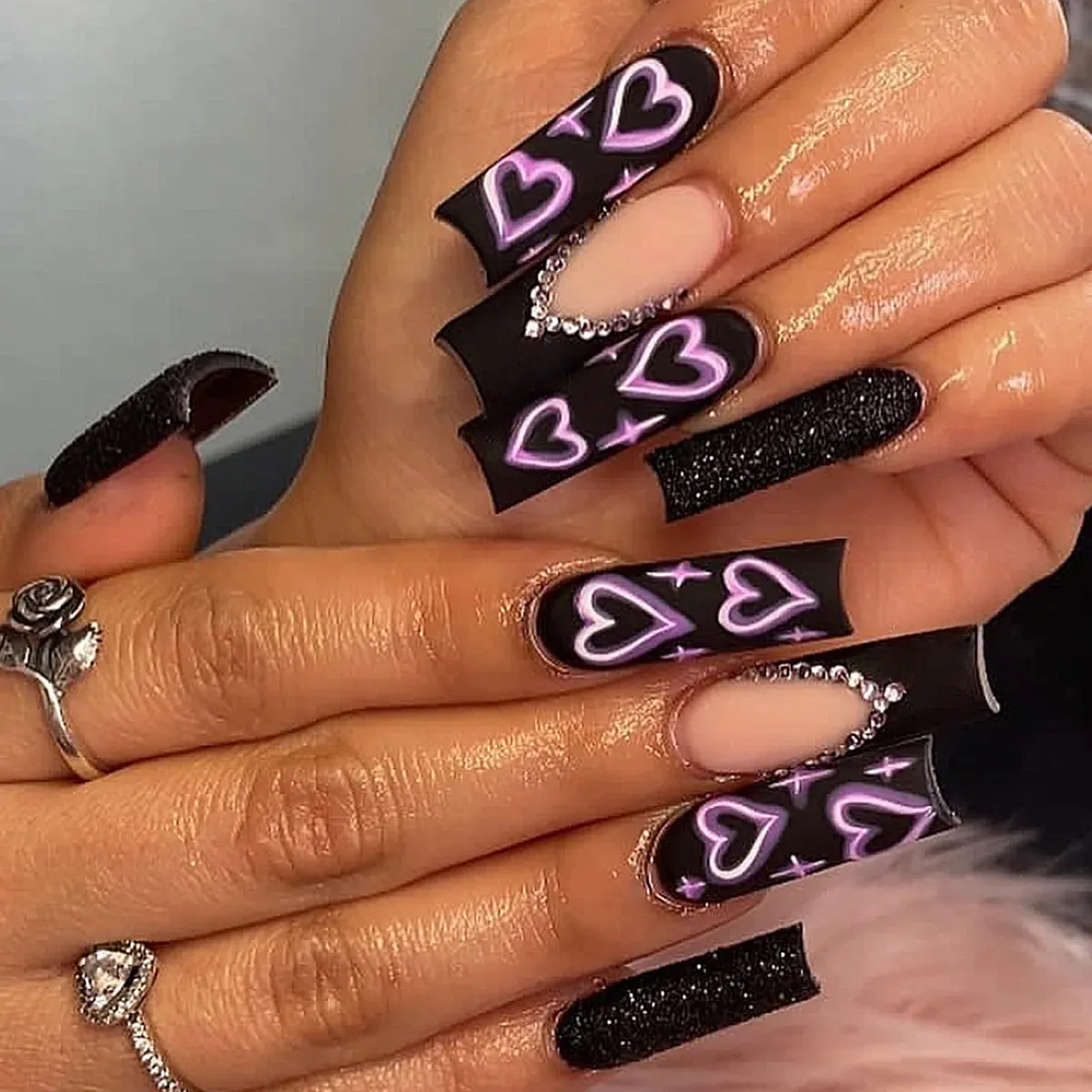 Kawaii Pink Bow Ballet Coffin Press-On Nails 🎀✨ - 24 Pcs Full Cover Magic!