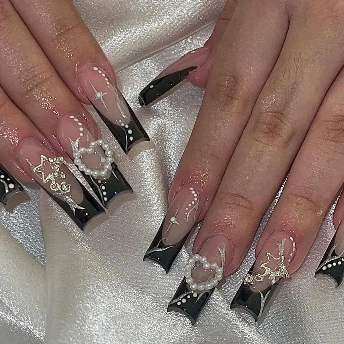 Kawaii Pink Bow Ballet Coffin Press-On Nails 🎀✨ - 24 Pcs Full Cover Magic!