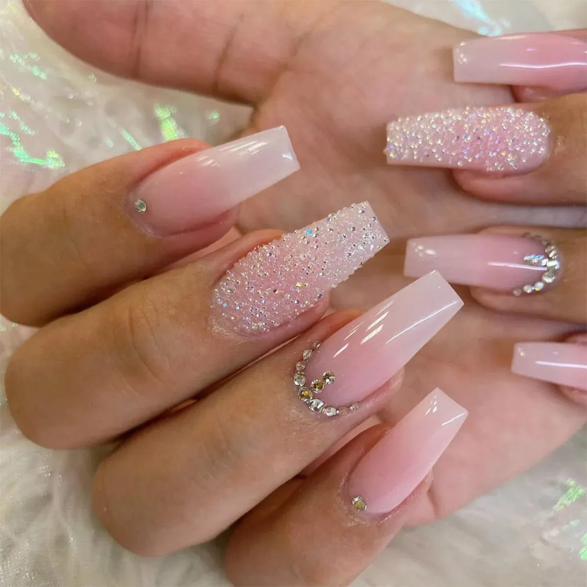 Kawaii Pink Bow Ballet Coffin Press-On Nails 🎀✨ - 24 Pcs Full Cover Magic!